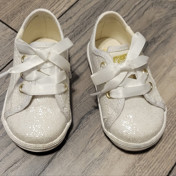 Keds Other - Keds Kids Kickstart Celebrations, White Glitter, Size 3